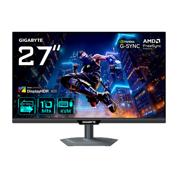 GIGABYTE M27UP 27" 4K UHD Gaming Monitor - Dual Mode 4K 160Hz or FHD 320Hz 3840 M27UP-EK