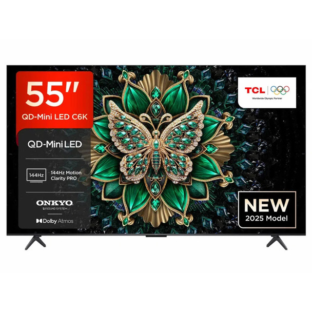 TCL C6K TV - Premium QD-MiniLED TV 139.7 cm 55" 3840 x 2160 pixels 4K Ultra HD 55C6K-UK TCL C6K TV - Premium QD-MiniLED TV 139.7 cm 55" 3840 x 2160 pixels 4K Ultra HD 55C6K-UK