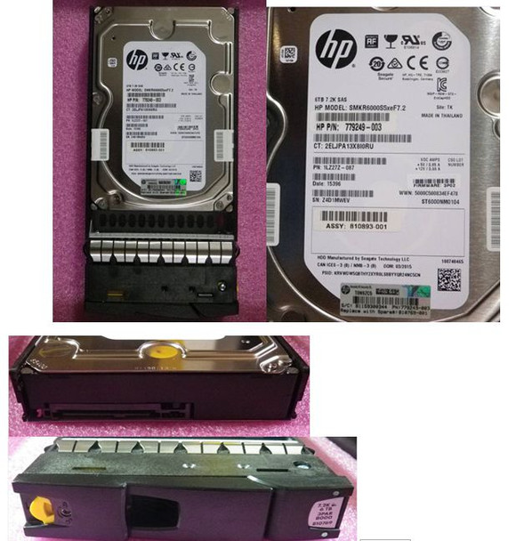 Hewlett Packard Enterprise 810769-001-RFB DRV 6TB HDD SAS 7.2K LFF 810769-001-RFB