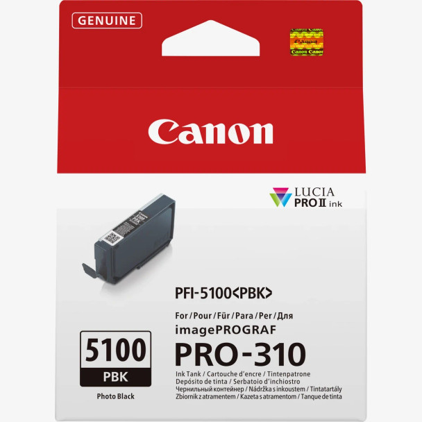 Canon Pfi-5100 Photo Black Ink Tank 14.4Ml - 6952C001 6952C001 Canon Pfi-5100 Photo Black Ink Tank 14.4Ml - 6952C001 6952C001