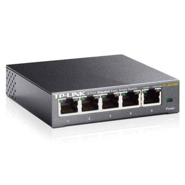 Tp-Link TL-SG105E 5-Port Gigabit Easy Smart Switch Steel Case TL-SG105E Tp-Link TL-SG105E 5-Port Gigabit Easy Smart Switch Steel Case TL-SG105E