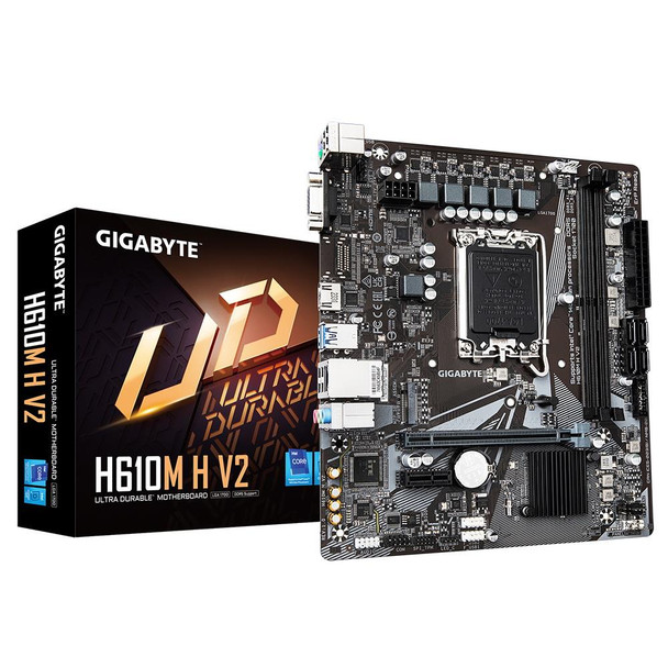 Gigabyte H610M H V2 Socket 1700/H610/Ddr5/S-Ata 6Gb/S/Micro Atx H610M H V2
