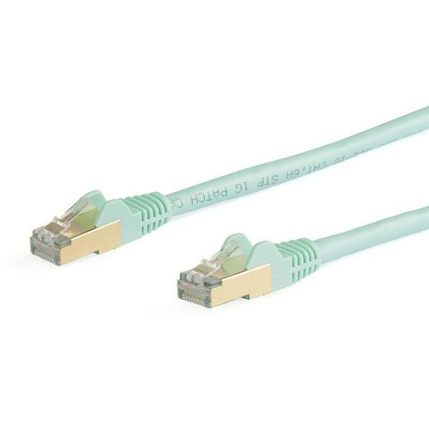 Startech.Com 5M Aqua Cat6a Rj45 Ethernet Stp Cable 6ASPAT5MAQ