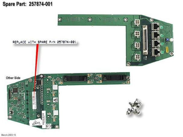 HP 257874-001-RFB BD. SYSTEM I/O 257874-001-RFB