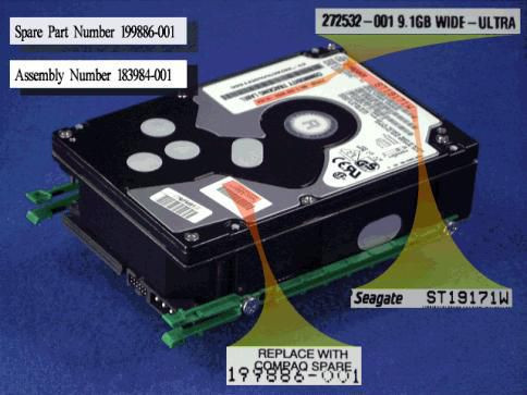 HP 199886-001-RFB DRIVE.HARD DISK.9GBD.SCSI 199886-001-RFB