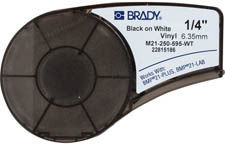 Brady M21-250-595-WT Black on White 6.4m x 6.35mm M21-250-595-WT