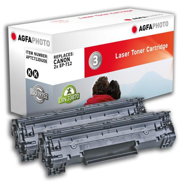 AgfaPhoto APTC712DUOE Toner 2x Black APTC712DUOE