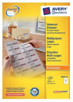 Avery 3660-200 Self-Adhesive Label White 3660-200
