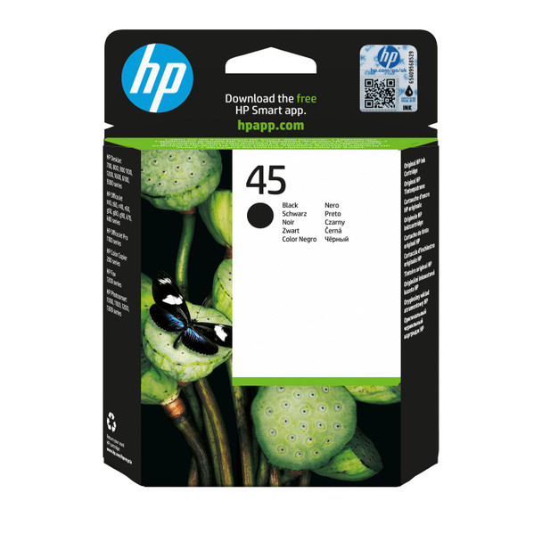 HP 51645AE#ABD 45 Large Black Original Ink 51645AE#ABD