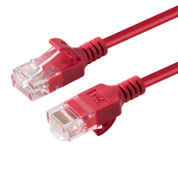 MicroConnect V-UTP6A0015R-SLIM U/UTP CAT6A Slim 0.15M Red V-UTP6A0015R-SLIM