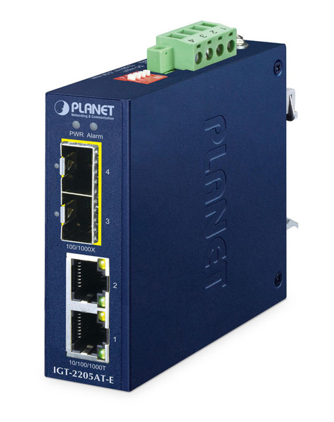 Planet IGT-2205AT-E IP40 Compact size 2-Port IGT-2205AT-E
