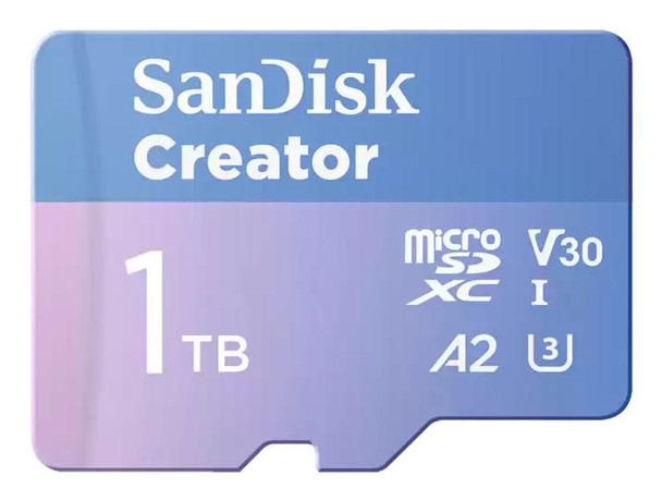 Sandisk SDSQXAV-1T00-GN6MS Creator 1 Tb Microsdxc Uhs-I SDSQXAV-1T00-GN6MS
