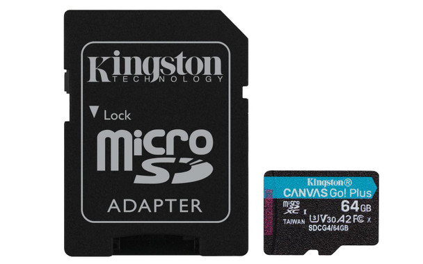 Kingston SDCG4/64GB 64Gb Microsdxc Canvas Go Plus SDCG4/64GB