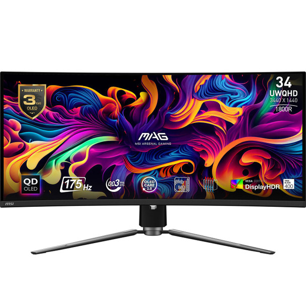 MSI 9S6-3DD04T-004 Mag 341Cqpde Qd-Oled Computer 9S6-3DD04T-004