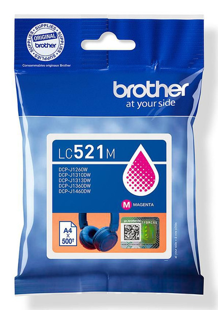Brother LC-521M Genuine Ink Cartridge - LC-521M