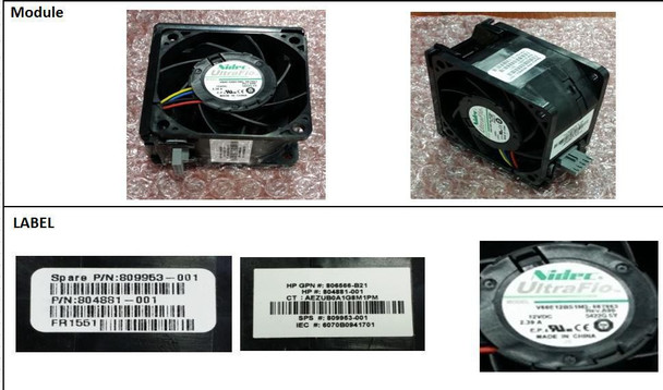 Hewlett Packard Enterprise 809953-001-RFB Fan module assembly 809953-001-RFB