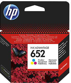 HP F6V24AE#BHK Ink 652 C/M/Y F6V24AE#BHK