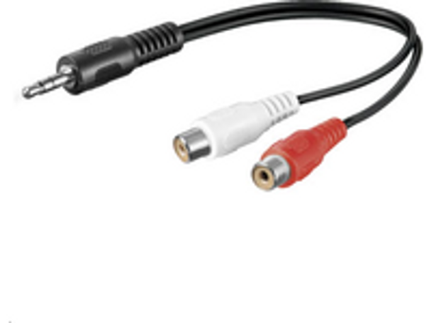 MicroConnect AUDALHF02 Adapter 3.5mm - 2xRCA M-F 0.2m AUDALHF02