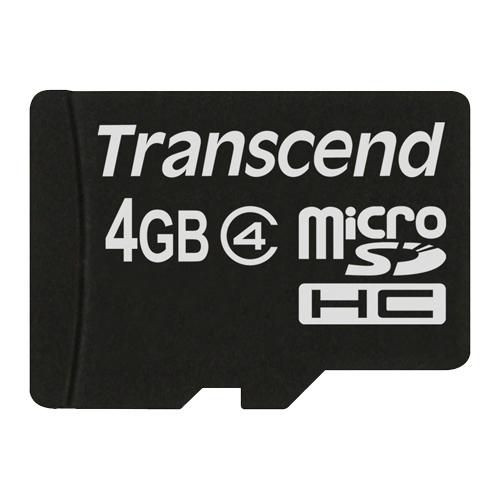 Transcend TS4GUSDC4 MicroSD Card SDHC Class 4 .4GB TS4GUSDC4