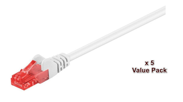 MicroConnect V-UTP615WVP U/UTP CAT6 15M White 5 PACK V-UTP615WVP