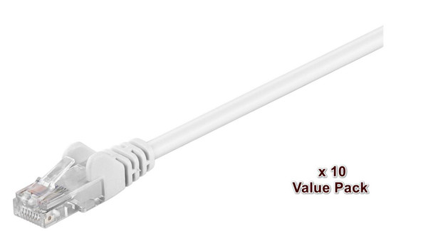 MicroConnect V-UTP505WVP U/UTP CAT5e 5M White 10 Pack V-UTP505WVP