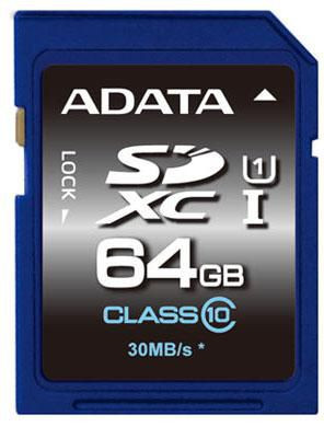 ADATA ASDX64GUICL10-R 64GB SDHC Class 10 USH-I ASDX64GUICL10-R