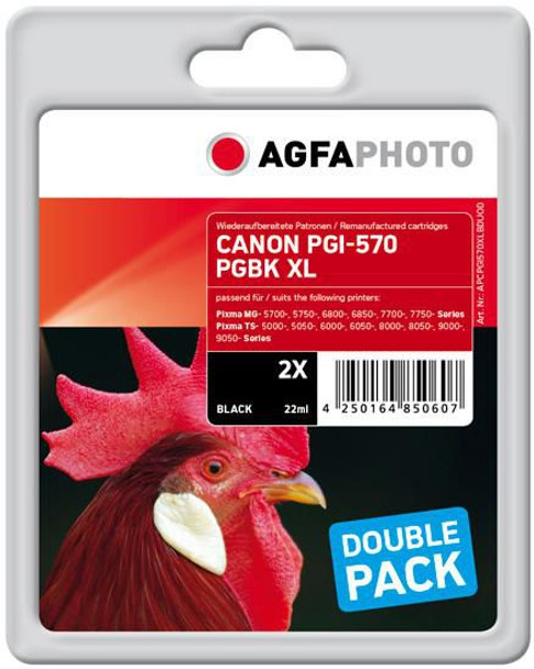 AgfaPhoto APCPGI570XLBDUOD Ink. 2xBlack PGI-570PGBK XL APCPGI570XLBDUOD