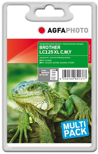 AgfaPhoto APB125TRID Ink C/MY LC125XLRBWBPDR APB125TRID