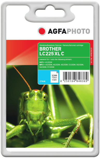AgfaPhoto APB225CD Ink Cyan. repl LC225XLC APB225CD