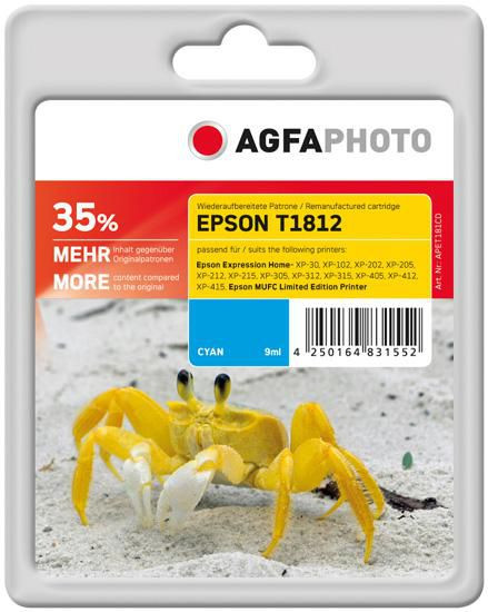 AgfaPhoto APET181CD Ink Cyan. T1812 APET181CD