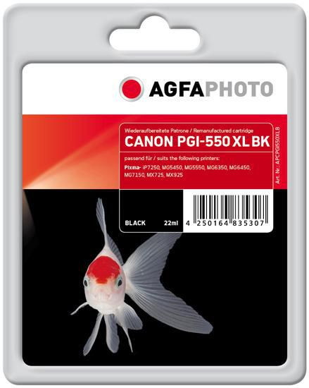 AgfaPhoto APCPGI550XLB Ink Black 22 ml. APCPGI550XLB