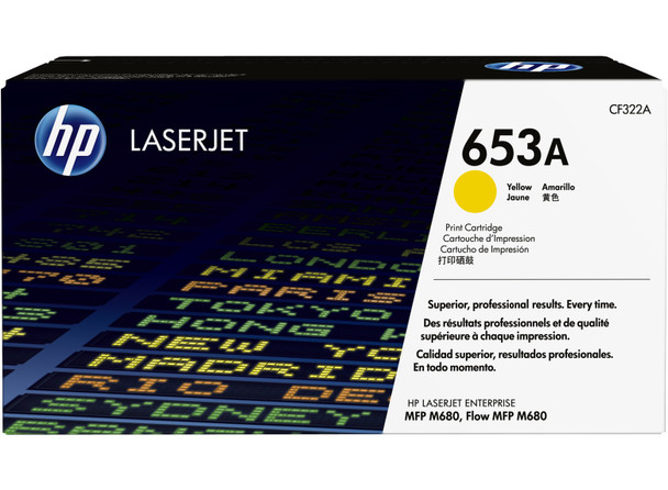 Hp 653A Yellow Standard Capacity Toner 16.5K Pages for Hp Color Laserjet Enterpr CF322A