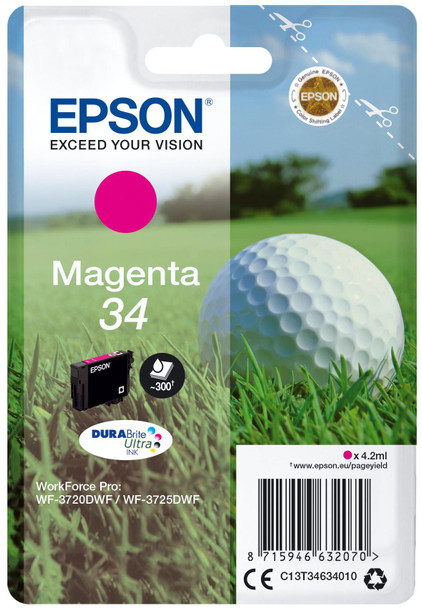 Epson C13T34634020 34 Ink Magenta 4.2ml Blister C13T34634020