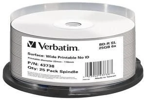 Verbatim 43738 BD-R Single Layer 25GB 6X 43738