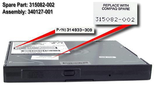 HP 315082-002-RFB 24X Max. IDE. CD-ROM EURPS* 315082-002-RFB