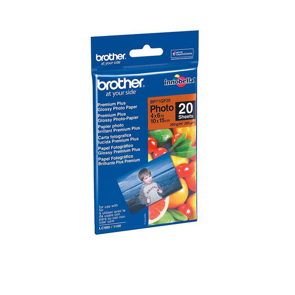 Brother BP71GP20 Premium Glossy P-Paper 10x15 BP71GP20