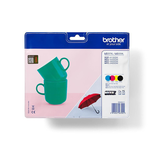 Brother LC-227XLVALBP Ink B/C/M/Y. 11ml Blister LC-227XLVALBP