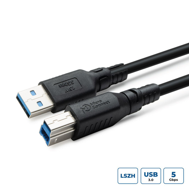 MicroConnect USB3.0AB1B-LSZH ColorFlex USB 3.2 A-B Gen 1 USB3.0AB1B-LSZH