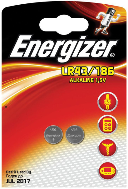 Energizer 639319 ALKALINE LR43/186 2PK 639319