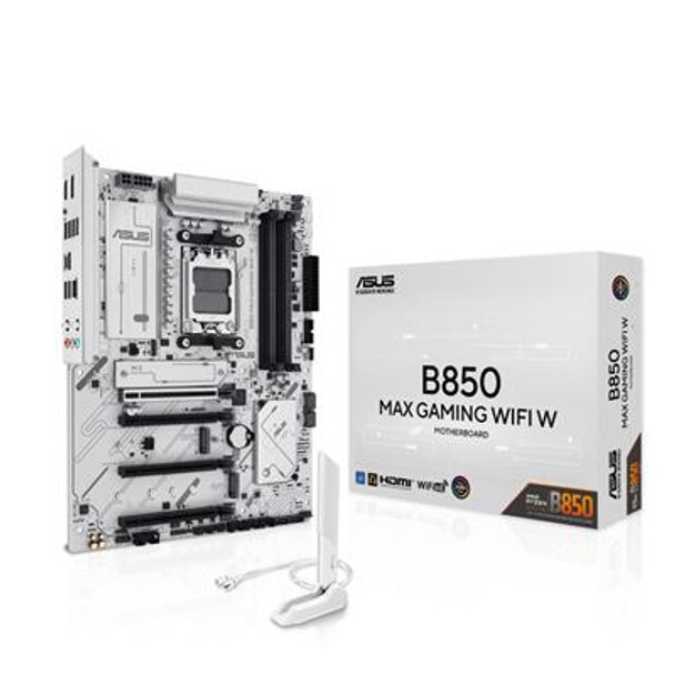 Asus B850 MAX GAMING WIFI W White Socket Am5/B850/Ddr5/S-Ata 6Gb/S/Atx B850 MAX GAMING WIFI W