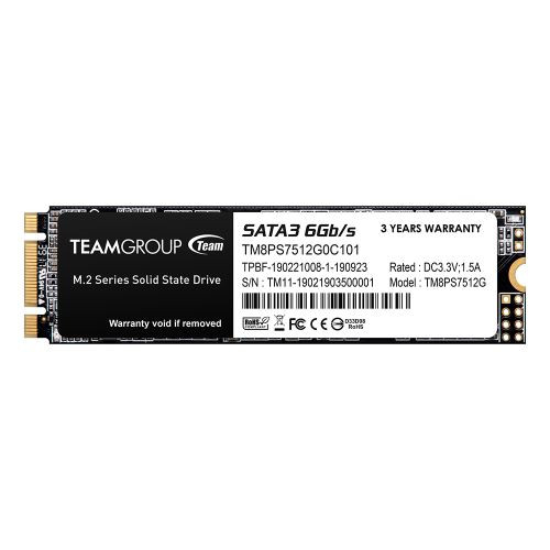 Team 512Gb Ms30 M.2 Sata Ssd M.2 2280 Sata3 R/W 530/430 Mb/S TM8PS7512G0C101