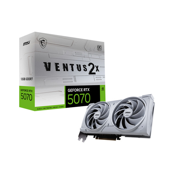 MSI Geforce RTX5070 VENTUS 2X OC White Geforce RTX 5070 12 GB GDDR7 192 bit 7680 GEFORCE RTX 5070 12G VENTUS 2X OC WHITE