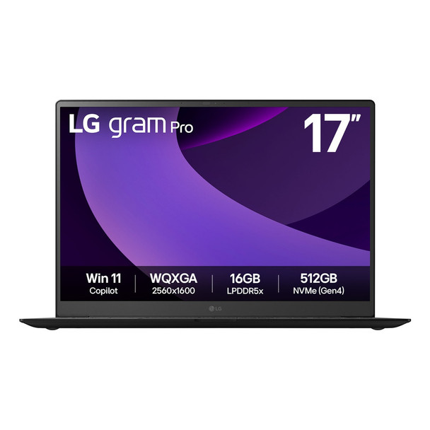 LG Gram Pro 17Z90TP-G Intel Core Ultra 7 43.2 cm 17" 2560 x 1600 pixels 32 GB 1 17Z90TP-G.AD88A1