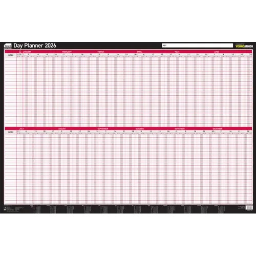 Sasco Mounted Day Wall Planner 2026 Board (915 x 610mm) 2410271 2410271