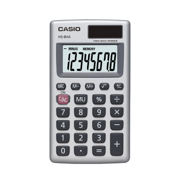 Casio HS-8VA 8 Digit Handheld Calculator CASIOHS8VA