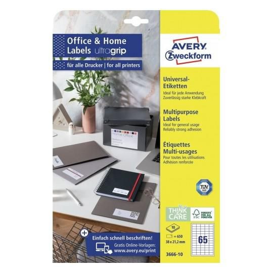 Avery 3666-10 Self-Adhesive Label Rectangle 3666-10