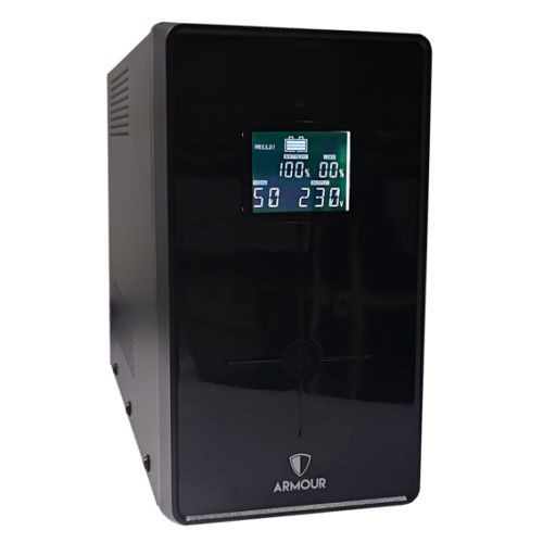 Armour 1200Va Ups 720W Lcd Display 3X  Plug 2X Rj45 3X Iec Usb ARM1200