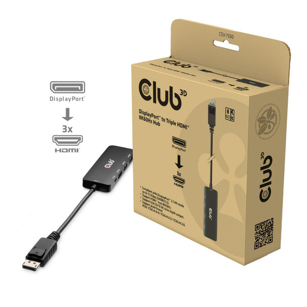 Club3D CSV-7330 Interface Hub Displayport CSV-7330