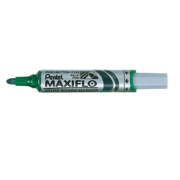 Pentel Whiteboard Marker Bullet Tip 3Mm Line Green Pack 12 MWL5M-DO