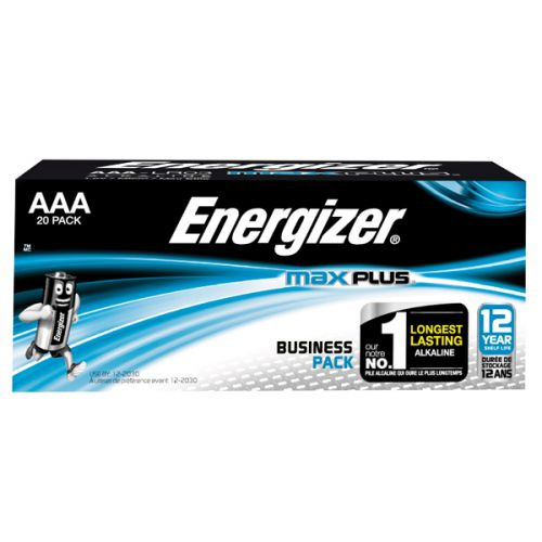 Energizer Max Plus Aaa Alkaline Batteries Pack 20 E301322905